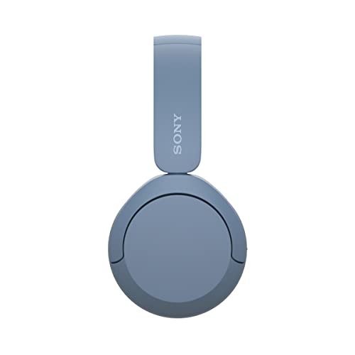 Sony WH-CH520 Wireless Bluetooth Headphones On Ear with Mic, Up to 50Hrs Battery, Quick Charge, DSEE Upscale, Multipoint Connectivity, Voice Assistant, Customized EQ-Blue