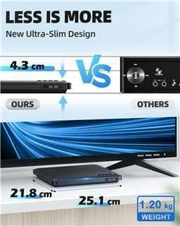 Home DVD Player for TVs, 1080P HD DVD Player, Support NTSC/PAL, Multi-Region, Memory Playback, USB, CD Player for Home Stereo System, RCA/HDMI Cables and Remote Control Included - Image 6