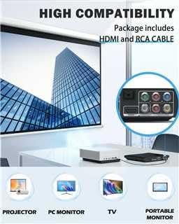 Home DVD Player for TVs, 1080P HD DVD Player, Support NTSC/PAL, Multi-Region, Memory Playback, USB, CD Player for Home Stereo System, RCA/HDMI Cables and Remote Control Included - Image 3