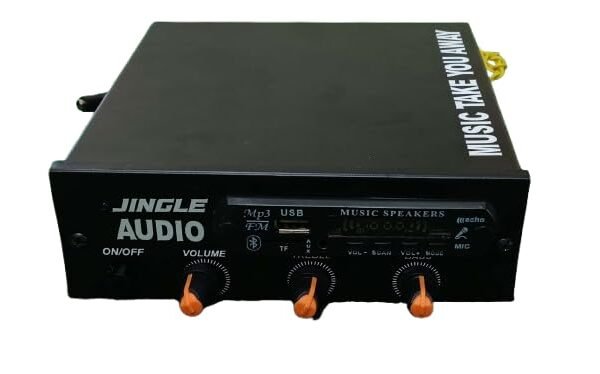 JINGLE AUDIO 12V Stereo100W Amplifier with Bluetooth|USB|SDcard|AUX inputs for CAR|Auto|Bus|Lorry|Home Entertainment|Music|Home Theatre|Audio|Sound