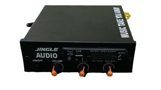JINGLE AUDIO 12V Stereo100W Amplifier with Bluetooth|USB|SDcard|AUX inputs for CAR|Auto|Bus|Lorry|Home Entertainment|Music|Home Theatre|Audio|Sound