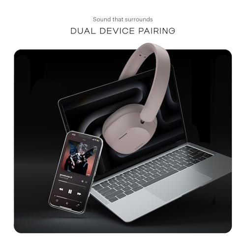 Noise Airwave Max 5 Wireless Over-Ear Headphones with Adaptive Hybrid ANC (up to 50dB), HFA Tech, 80H Playtime, Dual Pairing(Mauve Haze) - Image 4