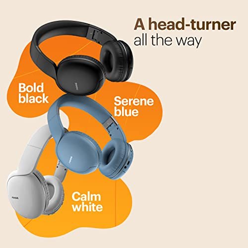 Noise Two Wireless On Ear Headphones with 50 Hours Playtime, Low Latency(up to 45ms), 4 Play Modes, Dual Pairing, BT v5.3 (Serene Blue)