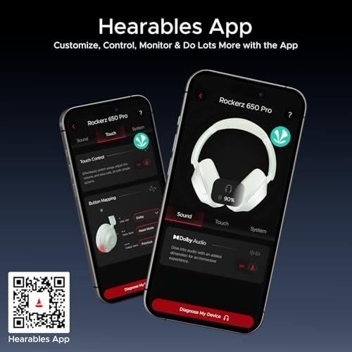 boAt Rockerz 650 Pro (2025 Launch),Touch/Swipe Controls,Dolby Audio,80Hrs Battery,2Mics Enx,Fast Charge,App Support,Dual Pair,Bluetooth Over Ear Headphones,Wireless Headphone with Mic (Starry Night) - Image 4