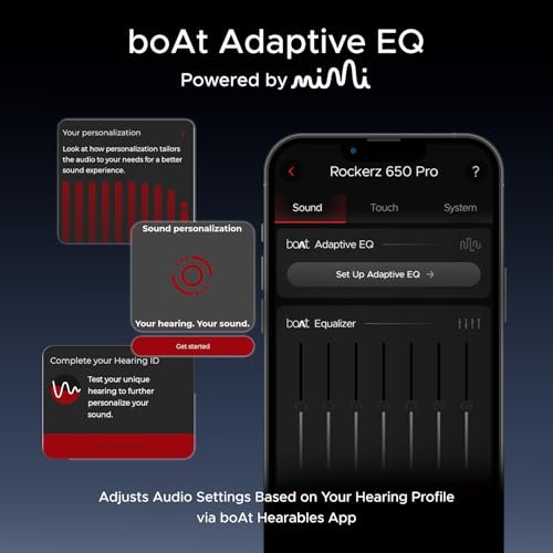 boAt Rockerz 650 Pro (2025 Launch),Touch/Swipe Controls,Dolby Audio,80Hrs Battery,2Mics Enx,Fast Charge,App Support,Dual Pair,Bluetooth Over Ear Headphones,Wireless Headphone with Mic (Starry Night) - Image 3