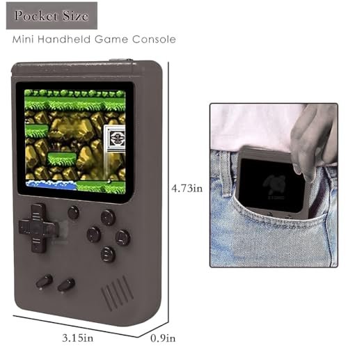 Storio Rechargeable Pocket Video Game for Kids 400 in 1 Retro Game Box Console Handheld Game Box with TV Output - Black - Image 5