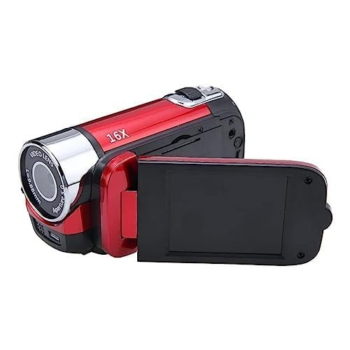 Mytechvision Digital Video Camera, Full HD 1080P Camcorder, 16x Zoom, 16MP, 3-inch Screen, Night Vision, Anti-Shake, 270 Degree Rotation, 32GB Storage, Red, for Vlogging - Image 5