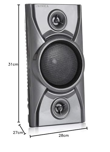 TRONICA Super King 40W 5.1 Multimedia Bluetooth Home Theater System with FM/PenDrive/Sd Card/Mobile/Aux Support & Remote (5.1 Speaker Set Grey)