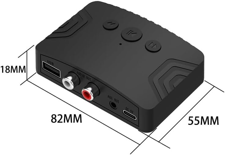 Tobo 5.3 Bluetooth Audio Adapter, Dual Output Interface Wireless Audio Adapter Suitable for Tablets, Car Audio and Home Music Streaming Stereo Systems, USB MP3 Player.(R20) (TD-1168WA) - Image 3