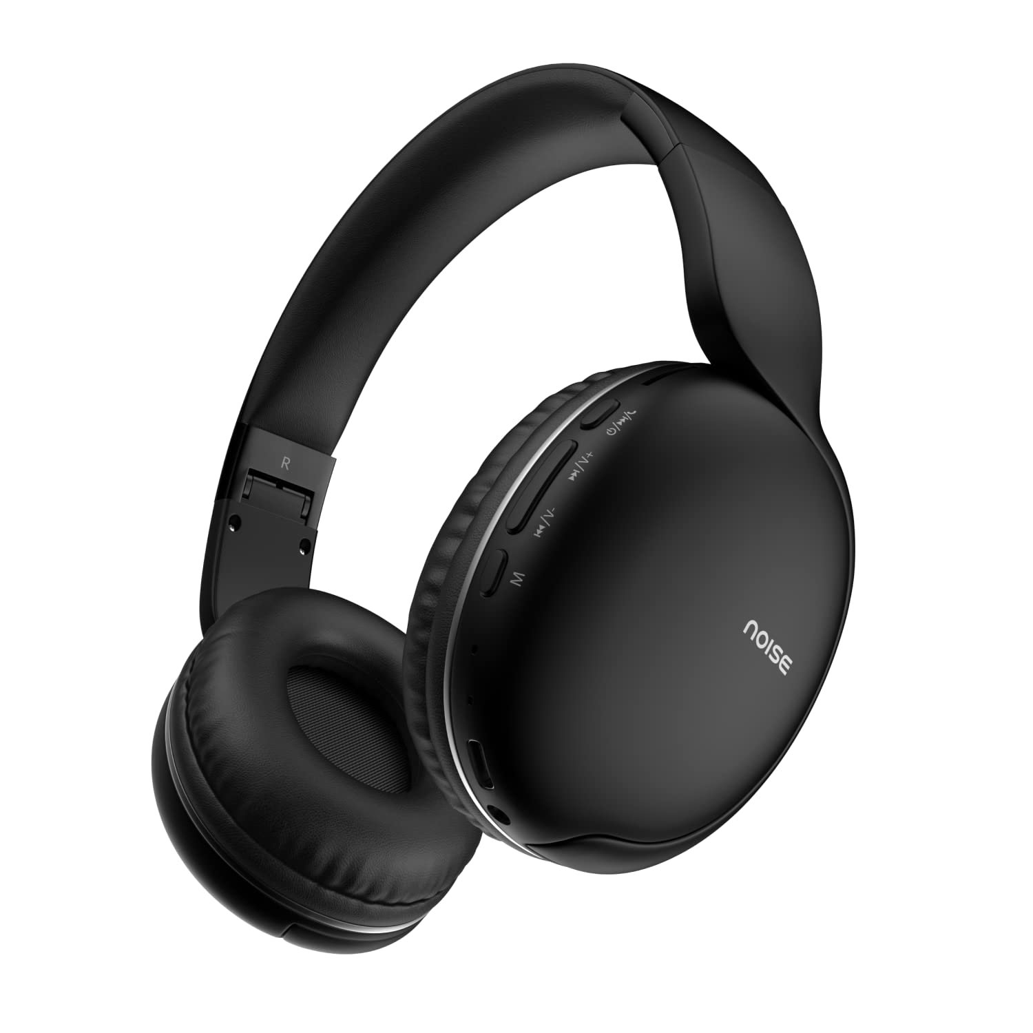 Noise Two Wireless On Ear Headphones with 50 Hours Playtime, Low Latency(up to 45ms), 4 Play Modes, Dual Pairing, BT v5.3 (Bold Black)