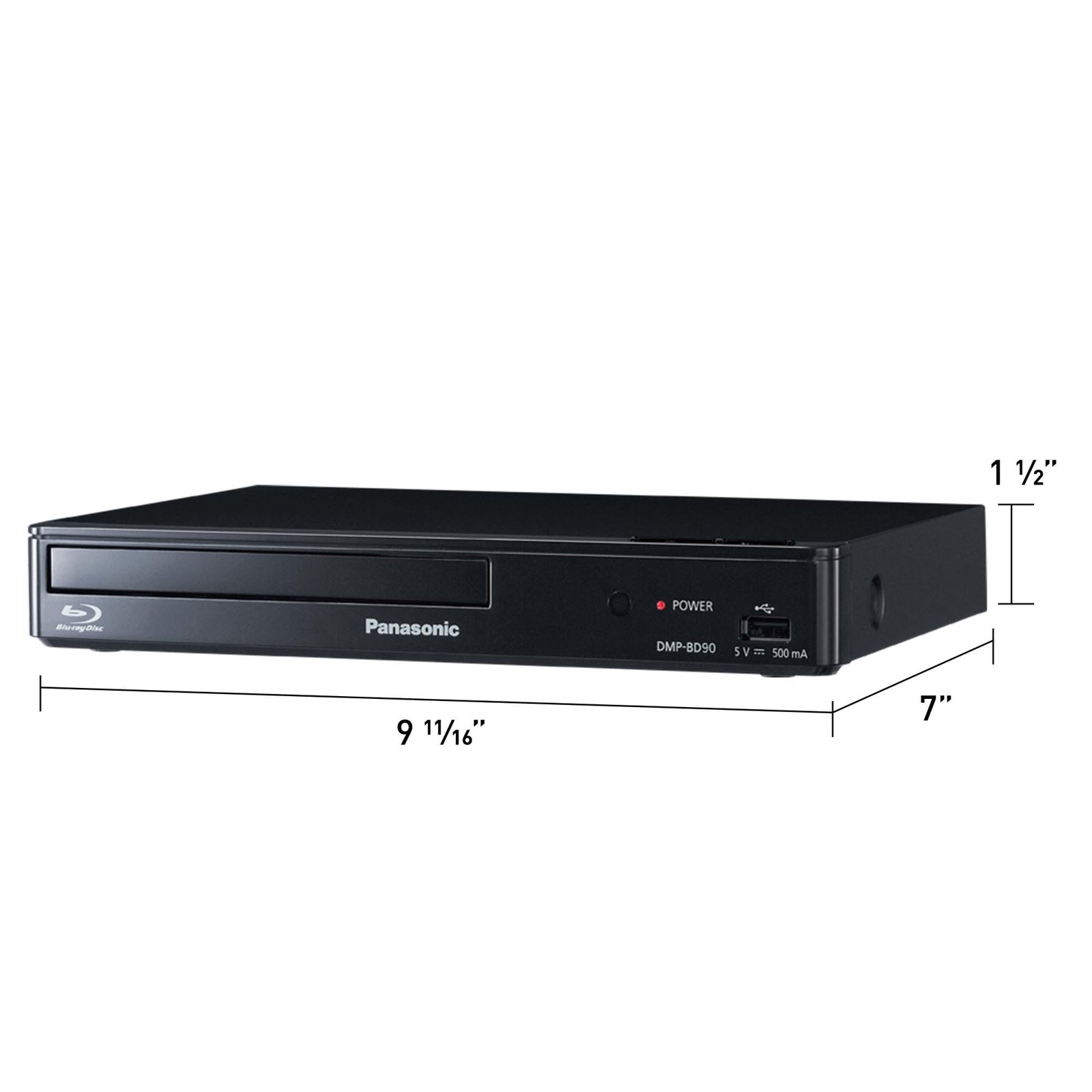 Panasonic Blu Ray DVD Player with Full HD Picture Quality and Hi-Res Dolby Digital Sound, DMP-BD90P-K, Black - Image 4