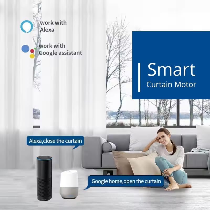 Kerr Smart Curtain Motor | Tuya Zigbee | Supports One Touch, Remote, APP & Voice Control | Compatible with Alexa and Google Home. (Motor) (Gateway Required for Zigbee - Image 6