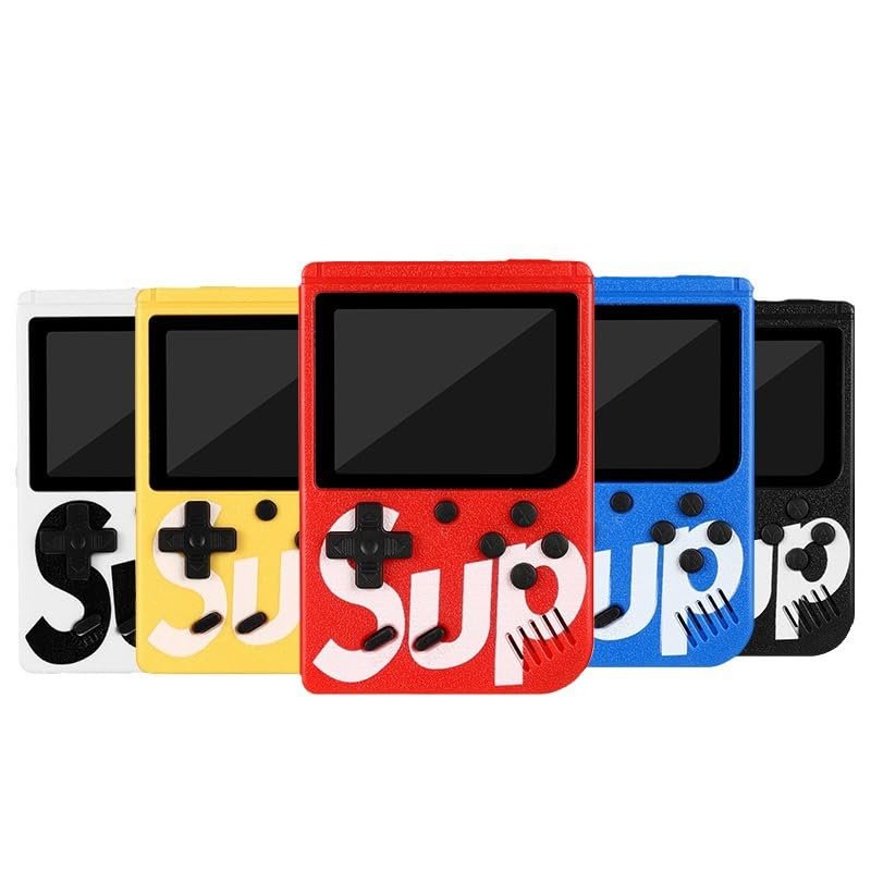 VGRASSP Two Player 400 in 1 Handheld Video Game Console for Kids – Retro Portable Console with Built-in Classic Games, Rechargeable Battery, Gift for Boys & Girls – Color As Per Stock