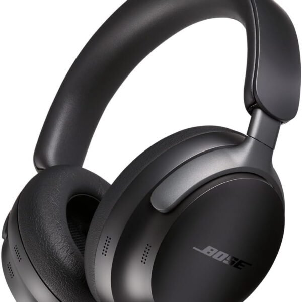 Bose New Quietcomfort Ultra Wireless Noise Cancelling in Ear Headphones with Spatial Audio, Over Ear Headphones with Mic, Up to 24 Hours of Battery Life, Black