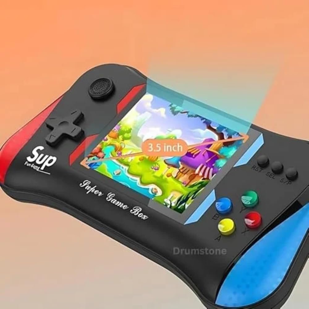 Elevea ๐๐ ๐๐๐๐ซ๐ฌ ๐๐๐ซ๐ซ๐๐ง๐ญ๐ฒ Classic Gaming Console โ 500 Built-in Retro Games, Handheld & TV Compatible, Fun Video Games for Kids and Adults, Includes Mario and More - Image 4