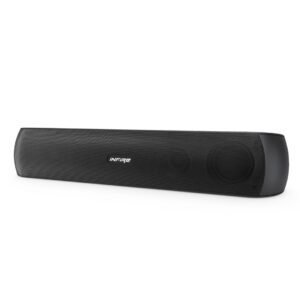 iNFiRe FireBar 12 Bluetooth Soundbar Speaker, 12W Powerful Sound, Upto 10 Hrs Playtime, Soundbar for Phone/TV/Laptop/Tablets/Projectors, with TWS Function (Black)