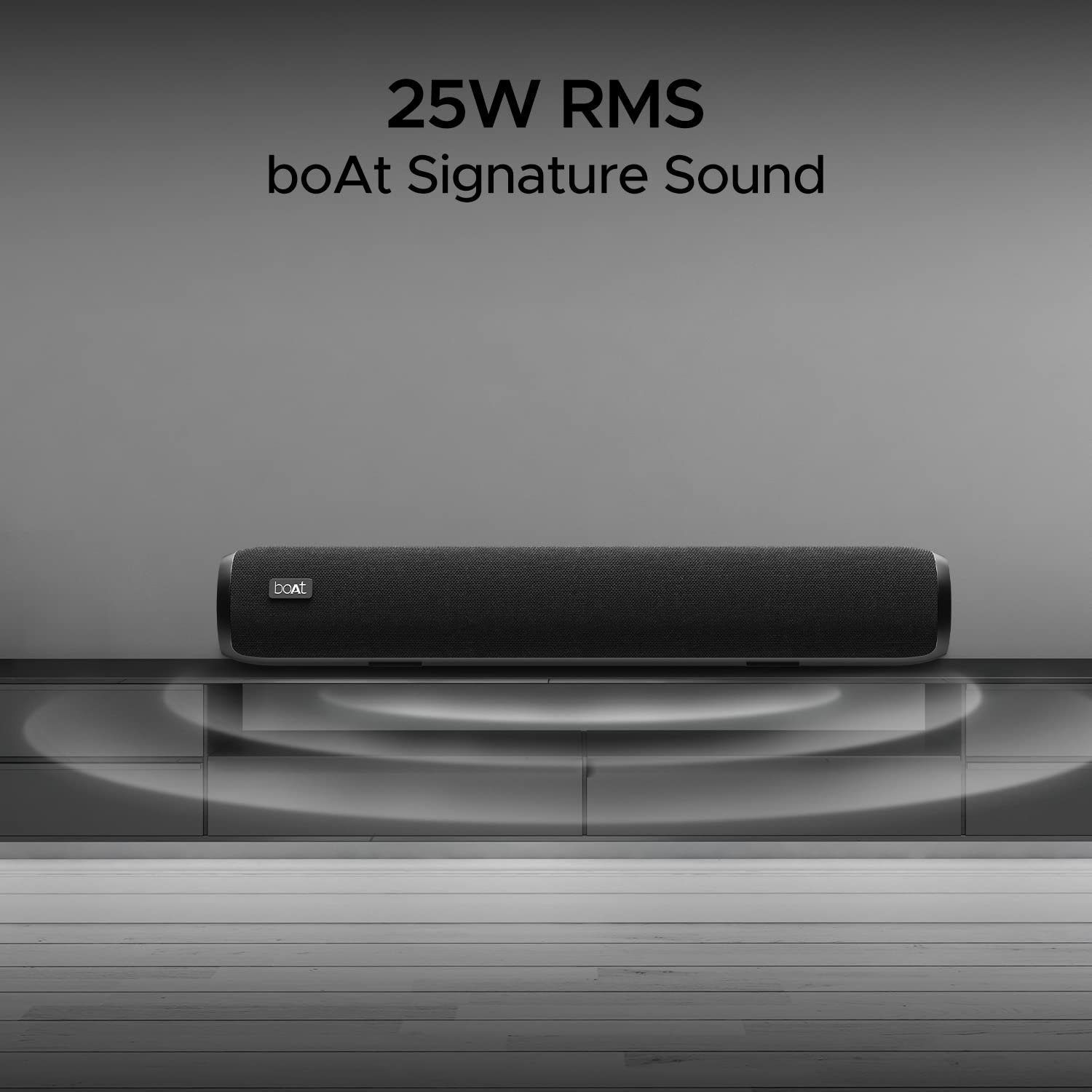 boAt Aavante Bar 610, 25W Signature Sound, 2.0 CH with Dual Passive Radiators, 7 HRS Battery, Sleek Design, Multi Connectivity, Bluetooth Sound Bar, Soundbar Speaker (Charcoal Black) - Image 7