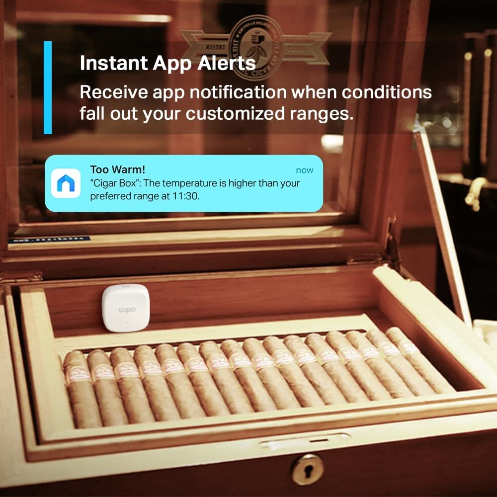 Tapo Smart Temperature & Humidity Sensor, Free Data Storage, Real-Time Notifications, Battery Included, Work With Alexa And Google Home, Hub Required Sold Separately, White (T310) - Image 6