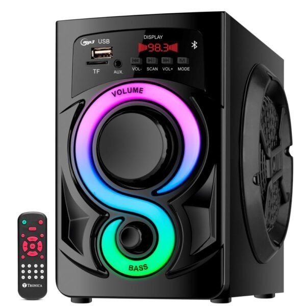 TRONICA Enjoy 3.0 30W Bluetooth Mini Home Theater System with RGB Lights,All Function Remote,PenDrive/FM/AUX/Smart TV Compatible (Enjoy-3)