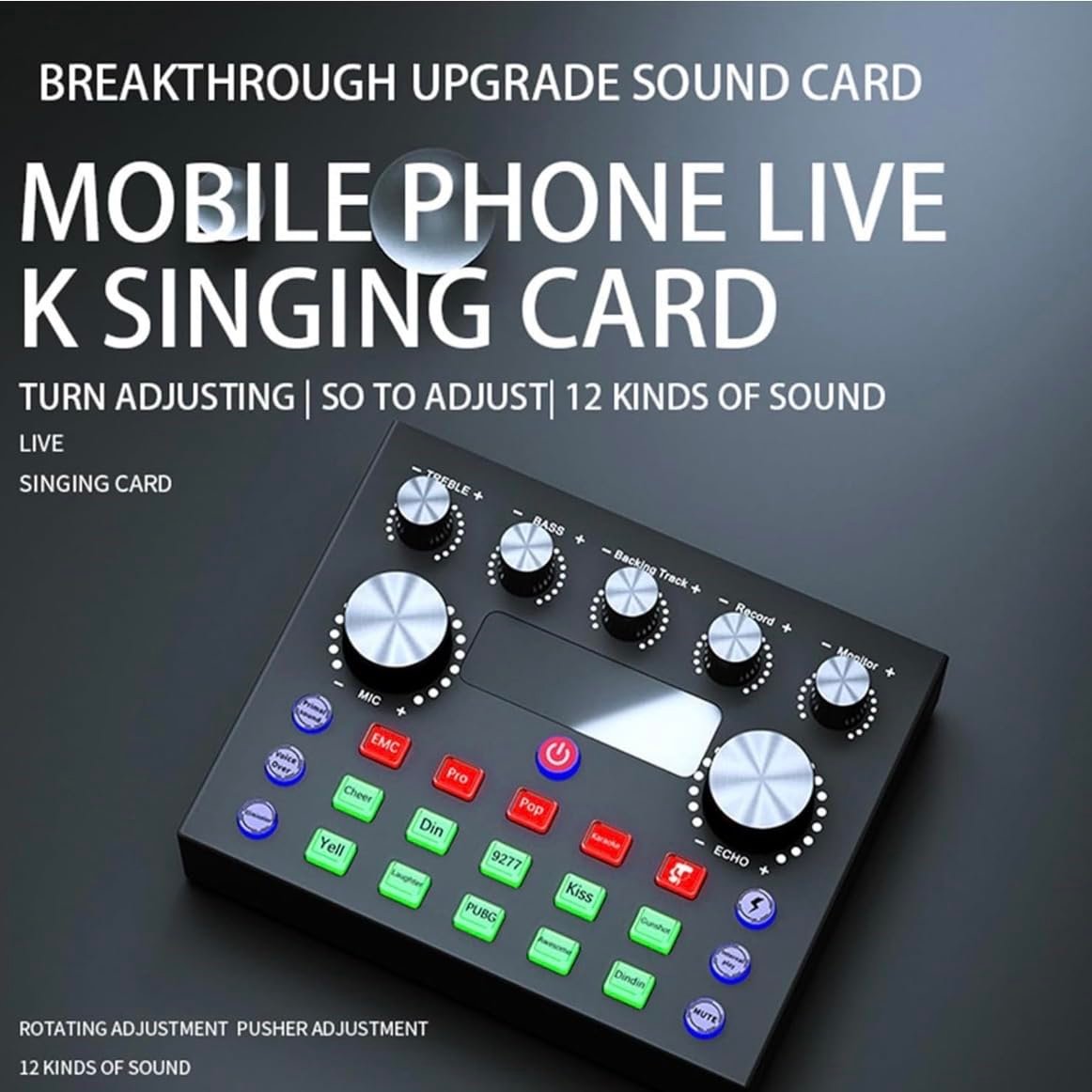 Live Sound Mixer Board with Voice Effects, Multiple Audio Control Knobs, LED Indicators, USB Connectivity - Image 3