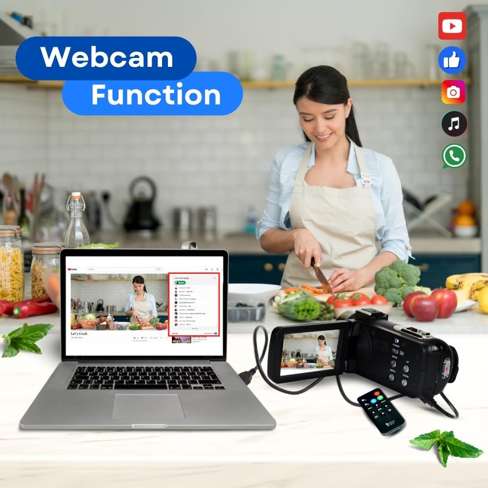 Ultimaxx 4K Camera Camcorder 42MP Video Recorder Camera Support Vlogging YouTube TikTok Digital Camcorder with 3" LCD Screen,18X Digital Zoom for Adults Kids Teens Beginners - Image 7