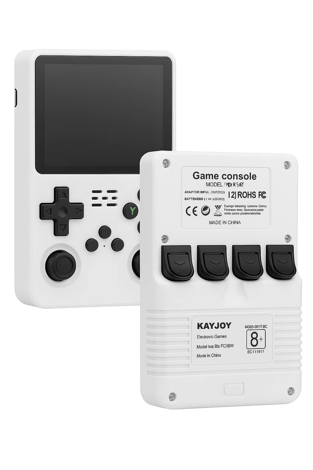 Casaquin R36S Handheld Video Game Console with Build-in 15000 Games (White)