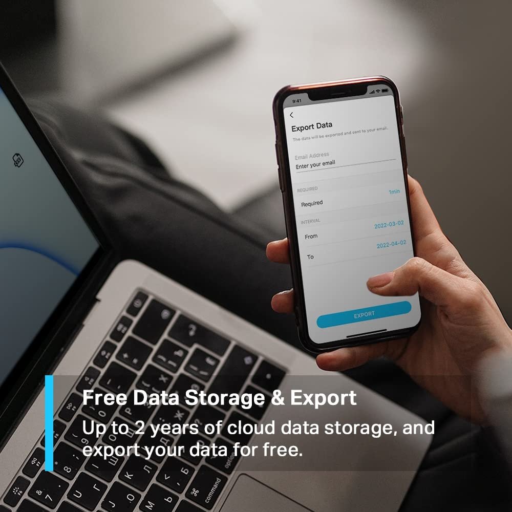 Tapo Smart Temperature & Humidity Sensor, Free Data Storage, Real-Time Notifications, Battery Included, Work With Alexa And Google Home, Hub Required Sold Separately, White (T310) - Image 4