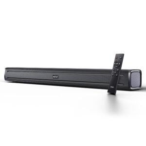 Mivi Fort Q80 Soundbar with 80W Surround Sound, 2.2 Channel soundbar with 2 in-Built subwoofers, Multiple EQ and Input Modes, Remote Accessibility, Bluetooth v5.2, Made in India Sound bar for TV