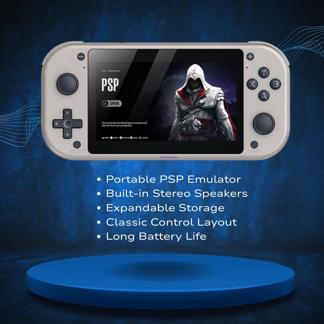 Cubonic MI7 Portable Gaming Console, Gray, 4.3-Inch HD Display, 20000+ Preloaded Retro Games, Built-in Stereo Speakers, Expandable Storage, Classic Controls, Long Battery Life - Image 8
