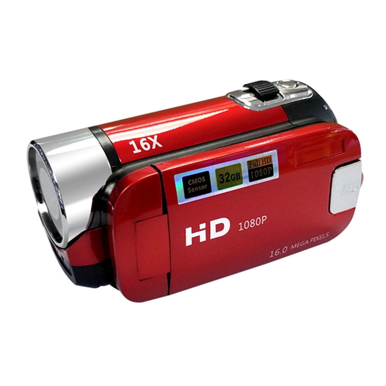 MERISHOPP 1080P Hd Camcorder LCD Video Camera Recorder 16X Zoom Night Vision -EU Red Cameras & Photo | Camcorders - Image 7