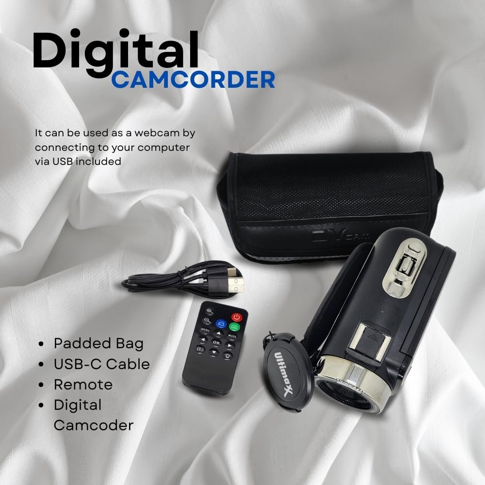 Ultimaxx 4K Camera Camcorder 42MP Video Recorder Camera Support Vlogging YouTube TikTok Digital Camcorder with 3" LCD Screen,18X Digital Zoom for Adults Kids Teens Beginners - Image 6
