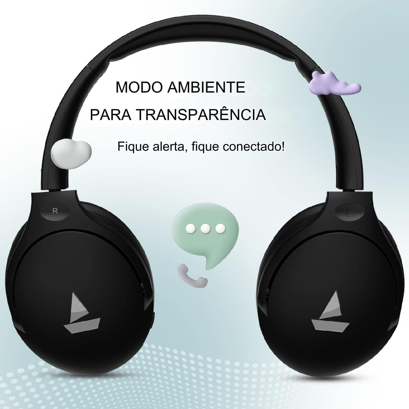 boAt Rockerz 551ANC Bluetooth Hybrid Active Noise Cancellation Over Ear Headphones with Up to 100H Playtime, ASAP Charge, Ambient Sound Mode &Dual EQ Modes, Enx Technology(Stellar Black) - Image 4