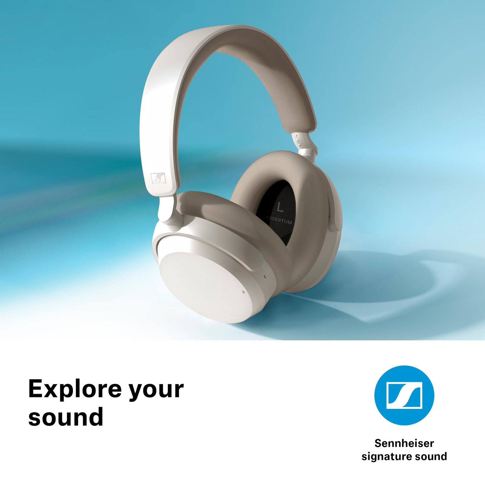 Sennheiser ACCENTUM Wireless Over Ear Headphones, German Design, Hybrid ANC, 50H Battery, Multipoint Connectivity, Crystal Clear Calls, 10 Min Quick Charge = 5Hr Playback, 2Y Warranty, White - Image 5