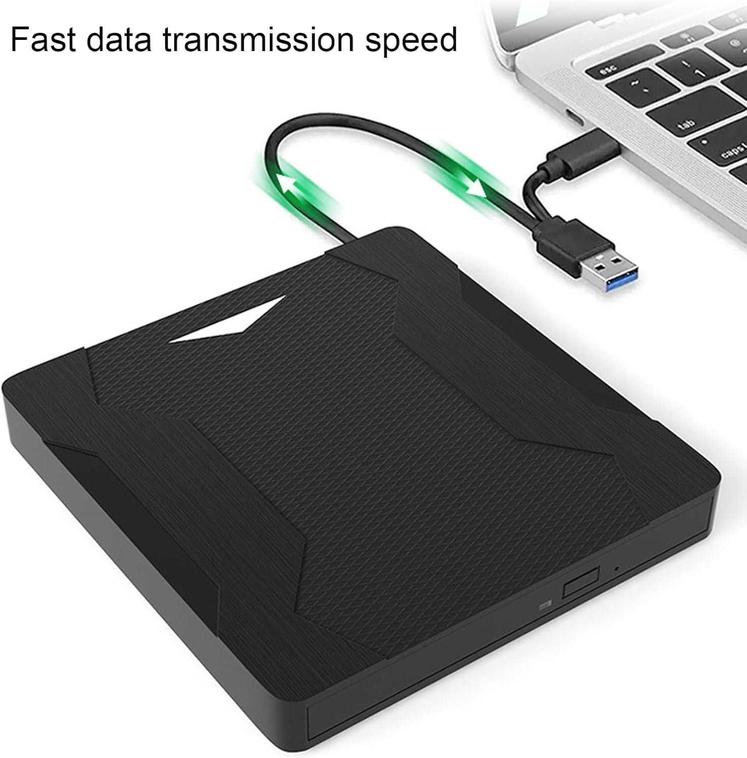 CLUSPEX External DVD Drive Player, USB 3.0 USB-C Portable CD/DVD +/-RW Disk Burner, ROM Reader Writer for Laptop Desktop PC (XD008) - Image 5