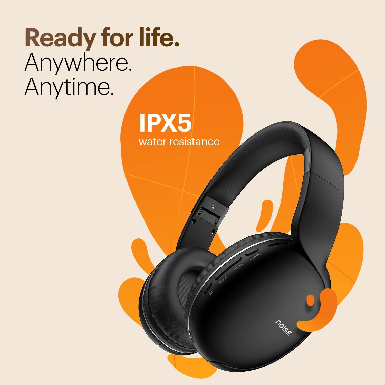 Noise Two Wireless On Ear Headphones with 50 Hours Playtime, Low Latency(up to 45ms), 4 Play Modes, Dual Pairing, BT v5.3 (Bold Black) - Image 4