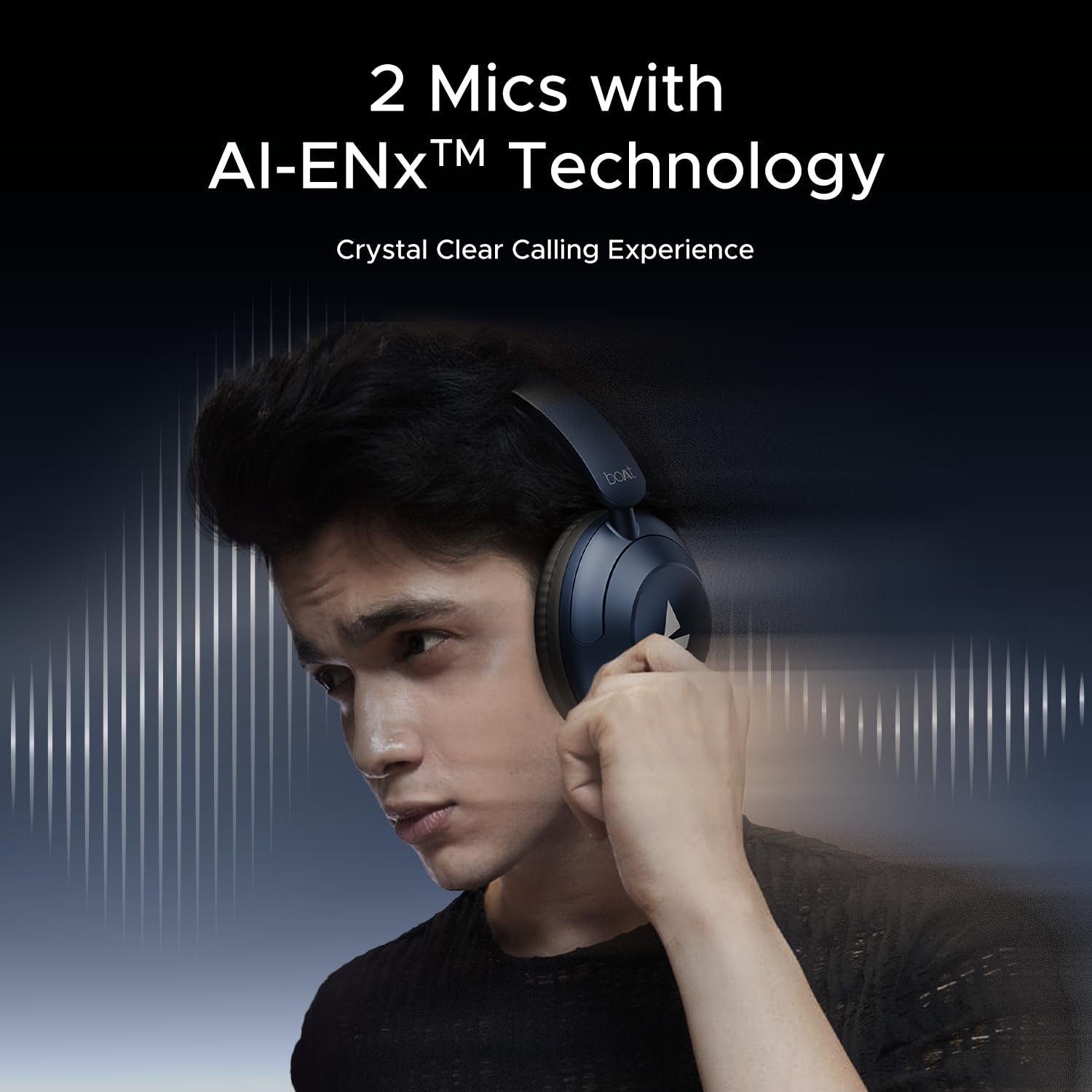 boAt Rockerz 650 Pro (2025 Launch),Touch/Swipe Controls,Dolby Audio,80Hrs Battery,2Mics Enx,Fast Charge,App Support,Dual Pair,Bluetooth Over Ear Headphones,Wireless Headphone with Mic (Starry Night) - Image 7