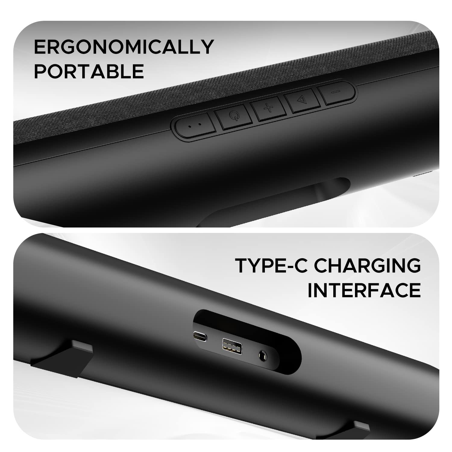 boAt Aavante Bar 610, 25W Signature Sound, 2.0 CH with Dual Passive Radiators, 7 HRS Battery, Sleek Design, Multi Connectivity, Bluetooth Sound Bar, Soundbar Speaker (Charcoal Black) - Image 3