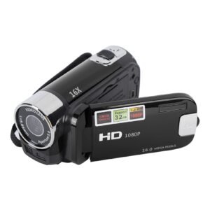 Yunir Video Camera Camcorder Digital Camera Recorder Full HD 4K 30FPS 48MP 2.7Inch 16X Digital Zoom Vlogging Camera Recorder, with USB Cable (Black)