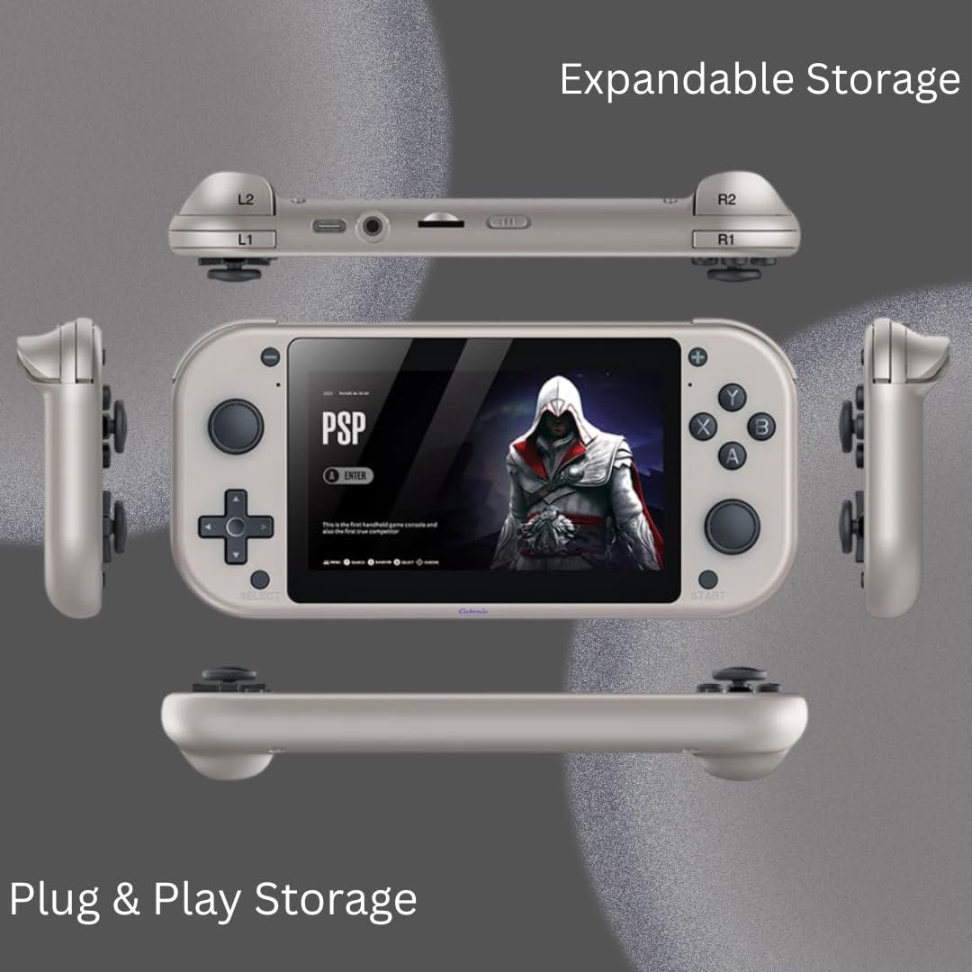 Cubonic MI7 Portable Gaming Console, Gray, 4.3-Inch HD Display, 20000+ Preloaded Retro Games, Built-in Stereo Speakers, Expandable Storage, Classic Controls, Long Battery Life - Image 5