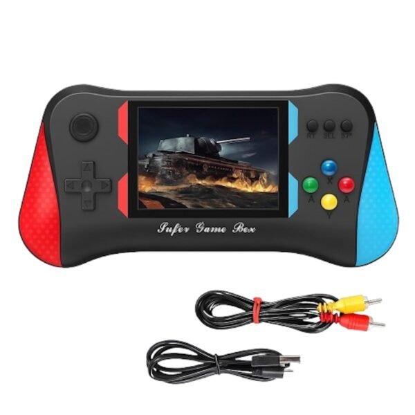 Amisha Gift Gallery Retro Handheld Gaming Console X7M — 3.5 Inch HD Screen, 400 in 1 Built-in Games, Portable Rechargeable Mini Video Game Player with Gamepad, TV Output, Dual Player Mode for Kids