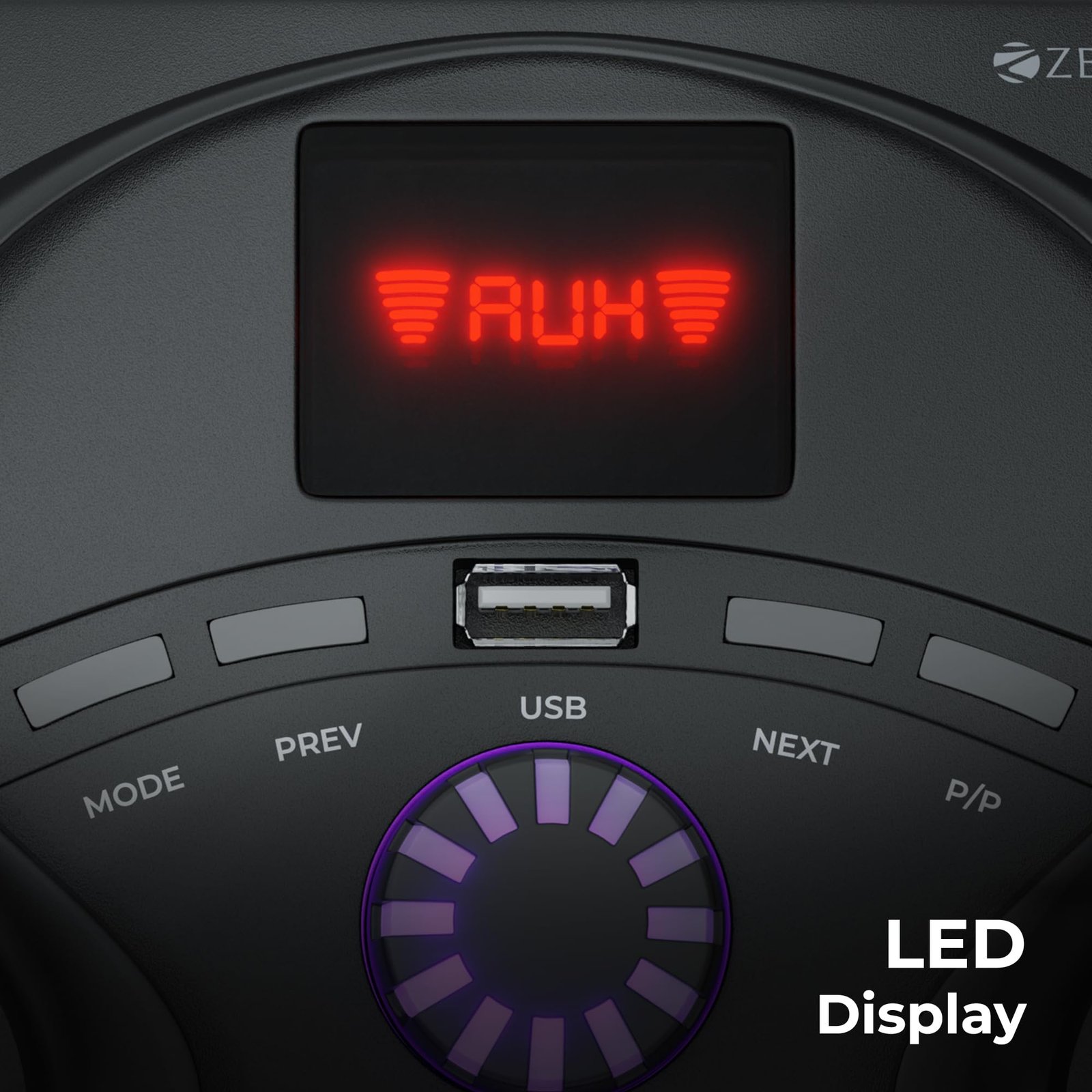 ZEBRONICS Omega 7.1 Home Theatre Speaker with 120W Output, Bluetooth v5.0, USB, AUX, FM Radio, Powerful Subwoofer, LED Display, Remote, Volume & Bass Control - Image 4