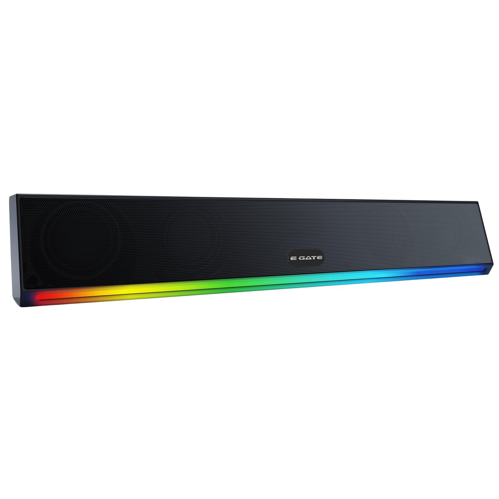 E GATE C222 | 24W Soundbar Bluetooth Speaker, Dual Drivers + Dual Passive Radiators for 2X Bass, Ambient RGB Light, Upto 24 Hrs Play Back from 3600 mAh Battery, TWS, AUX, USB, mSD and FM