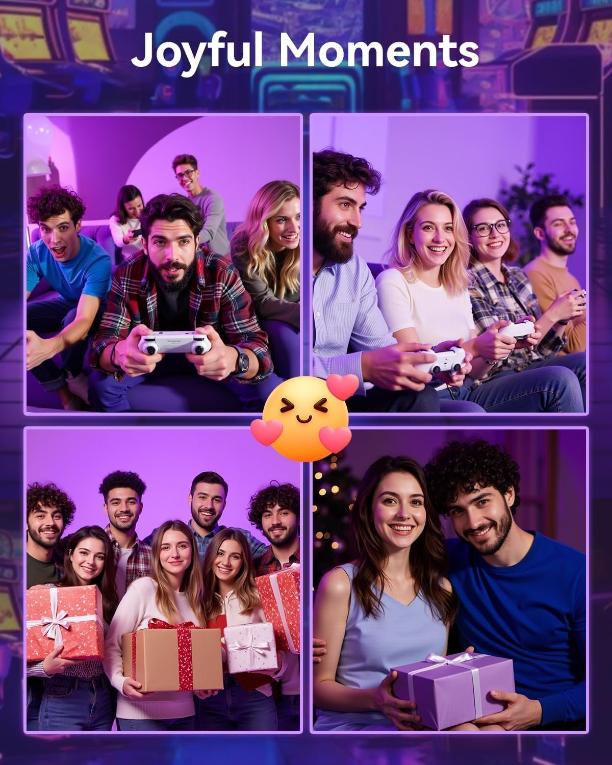 2026 Wireless TV HDMI Game Console Stick 4K with Built-in 22+ Emu. 22,000+ Games, 4K HDMI Output & 2.4GHz Wireless Controller, HDMI Gaming I Game (for All Kids Edition) W1 - Image 3