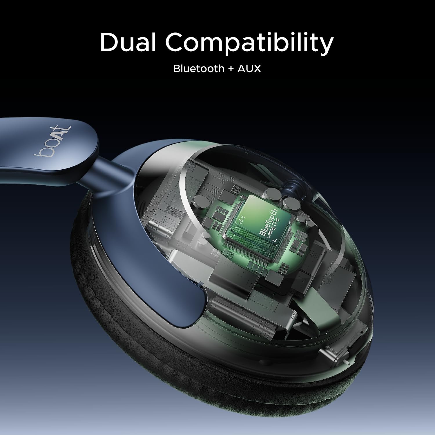 boAt Rockerz 650 Pro (2025 Launch),Touch/Swipe Controls,Dolby Audio,80Hrs Battery,2Mics Enx,Fast Charge,App Support,Dual Pair,Bluetooth Over Ear Headphones,Wireless Headphone with Mic (Starry Night) - Image 8