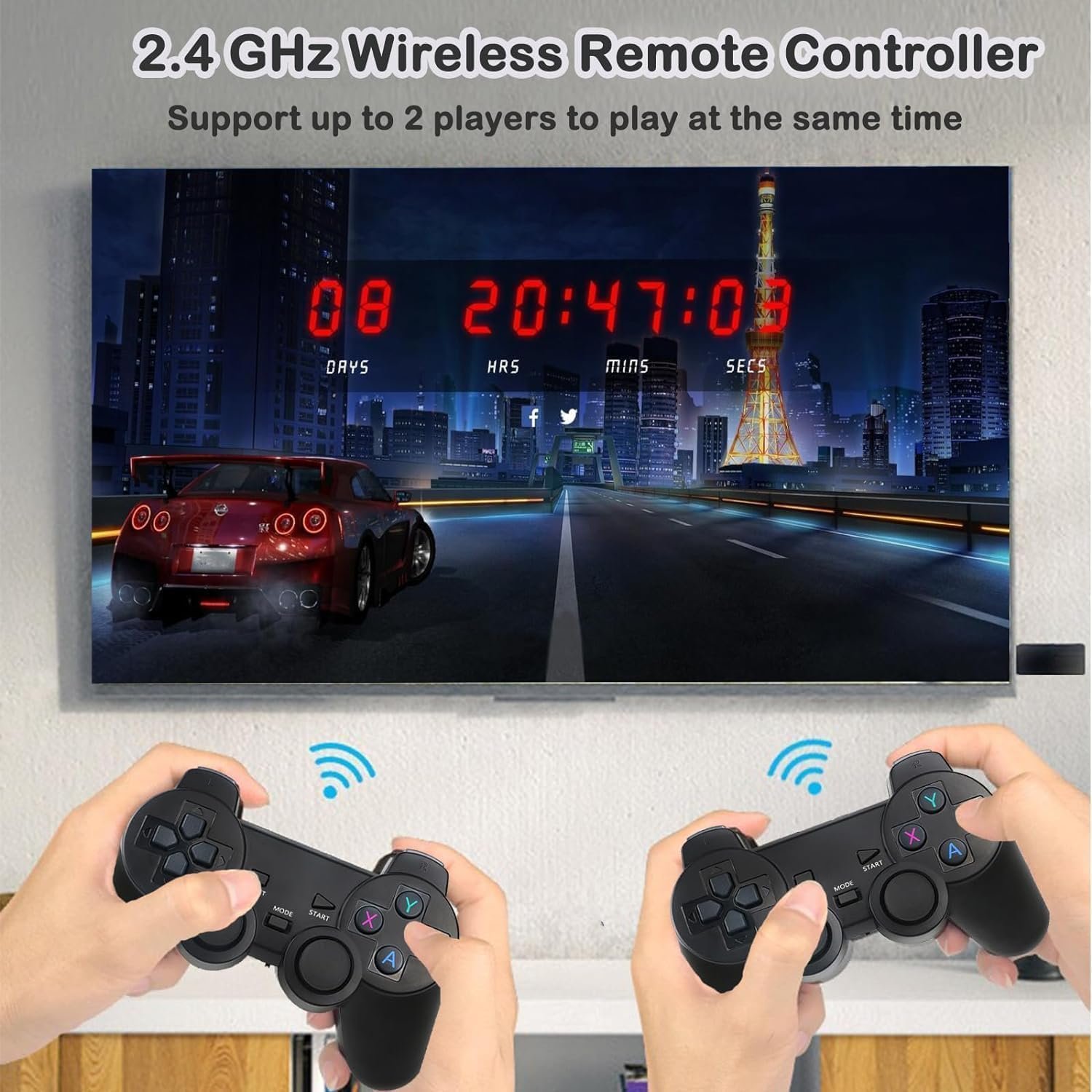 4k Wireless Retro Game Console Stick 4K Stick with Built-in 9+ Emulators 21,000+ Games, 4k Hdmi Output & 2.4GHz Wireless Controller, Retro Game Emulators Plug & Play TV Game for Men/Women/Girls/Boys - Image 8