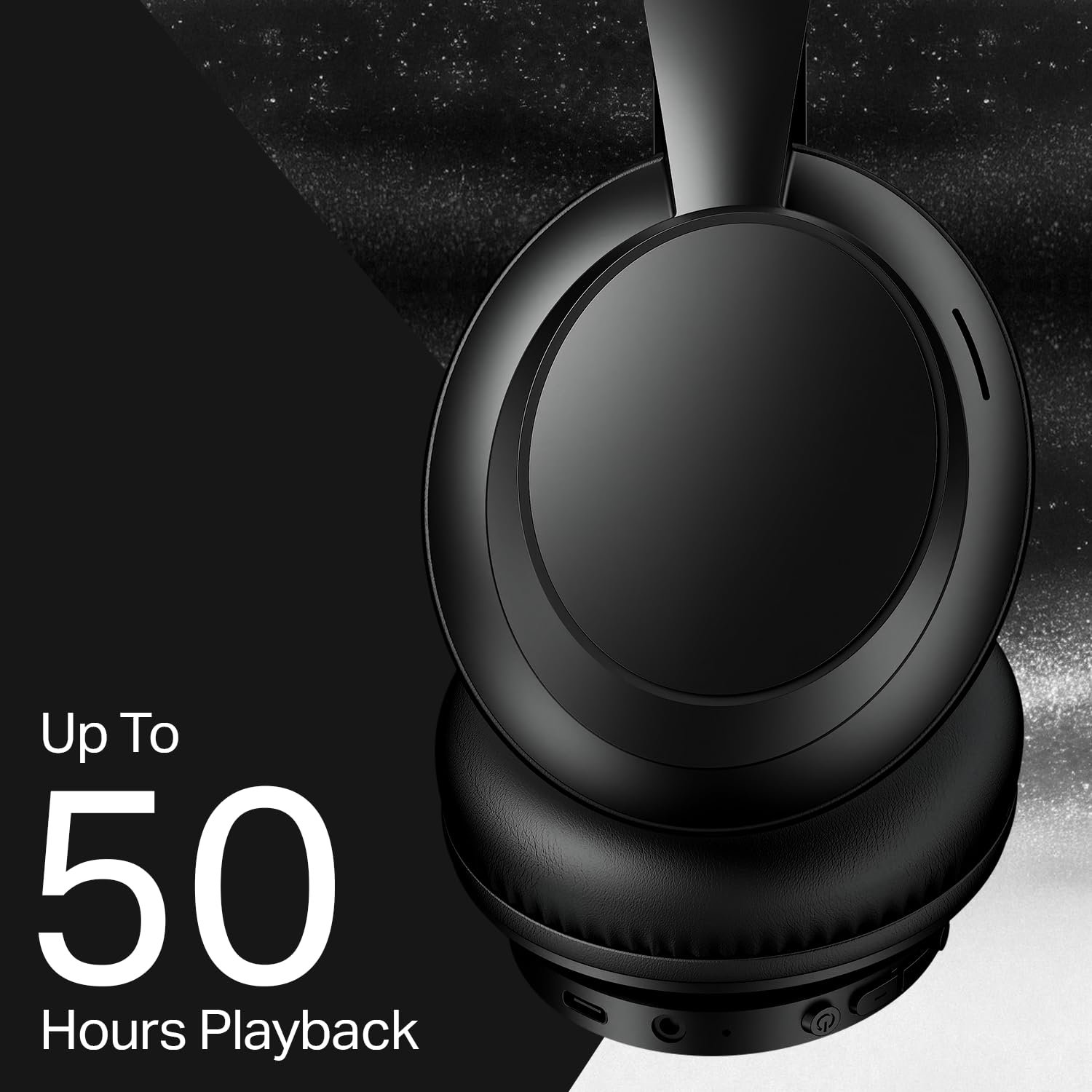 Boat 2025 Launch Rockerz 371, 40mm Drivers, 50hrs Battery, 60ms Low Latency, ENx Tech, BT v5.4, Foldable Cups, Voice Assistant, Bluetooth Headphones, Wireless Headphone with Mic (Black Sabre) - Image 3