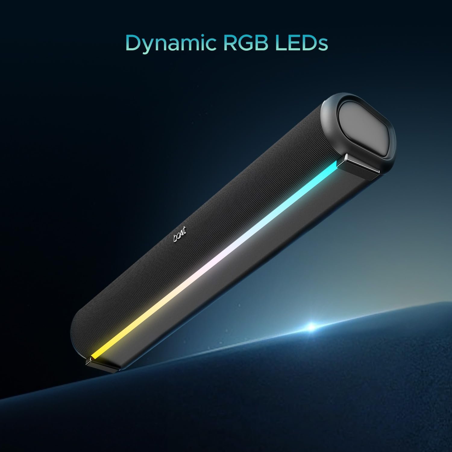 boAt Aavante Bar 950 Bluetooth Soundbar w/ 40W Signature Sound,RGB,Dual Passive Radiators, Up to 7 hrs Playback, Free Music Streaming on JioSaavn, Bluetooth Sound Bar, Soundbar Speaker (Premium Black) - Image 5