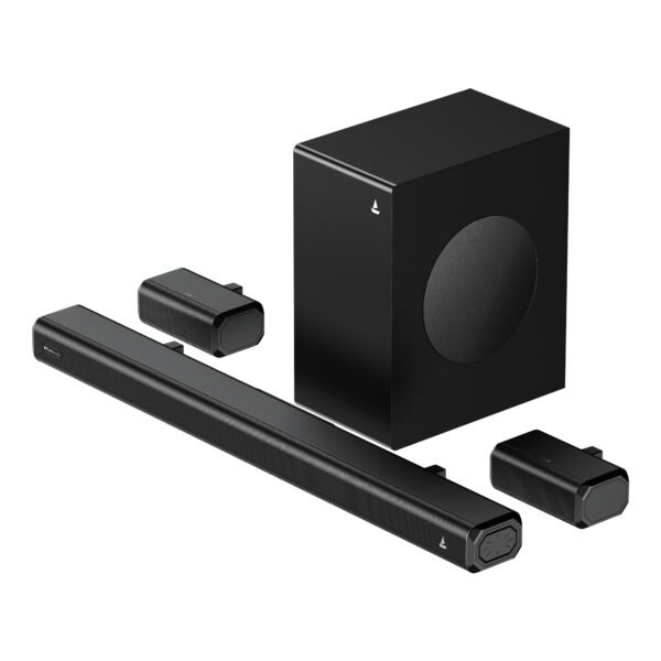 boAt (2025 Aavante Prime 5.1 5000D, Cinematic Dolby Audio, 500W Signature Sound, 5.1-CH, Multiple Ports, EQ Modes & Remote, Bluetooth Sound bar, Home Theatre Soundbar Speaker (Premium Black)