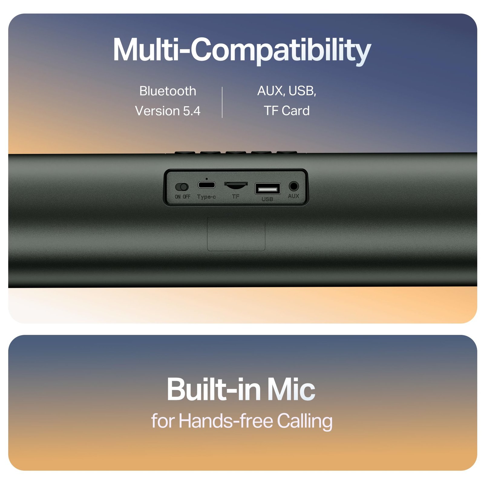 boAt 2025 Launch Aavante 2.0 150, 2.0 CH, 16W Signature Sound, RGB LEDs, Dual Full-Range Drivers, Upto 5H Battery, TWS, Multi Ports, Bluetooth Sound bar, Home Theatre Soundbar Speaker (Premium Black)