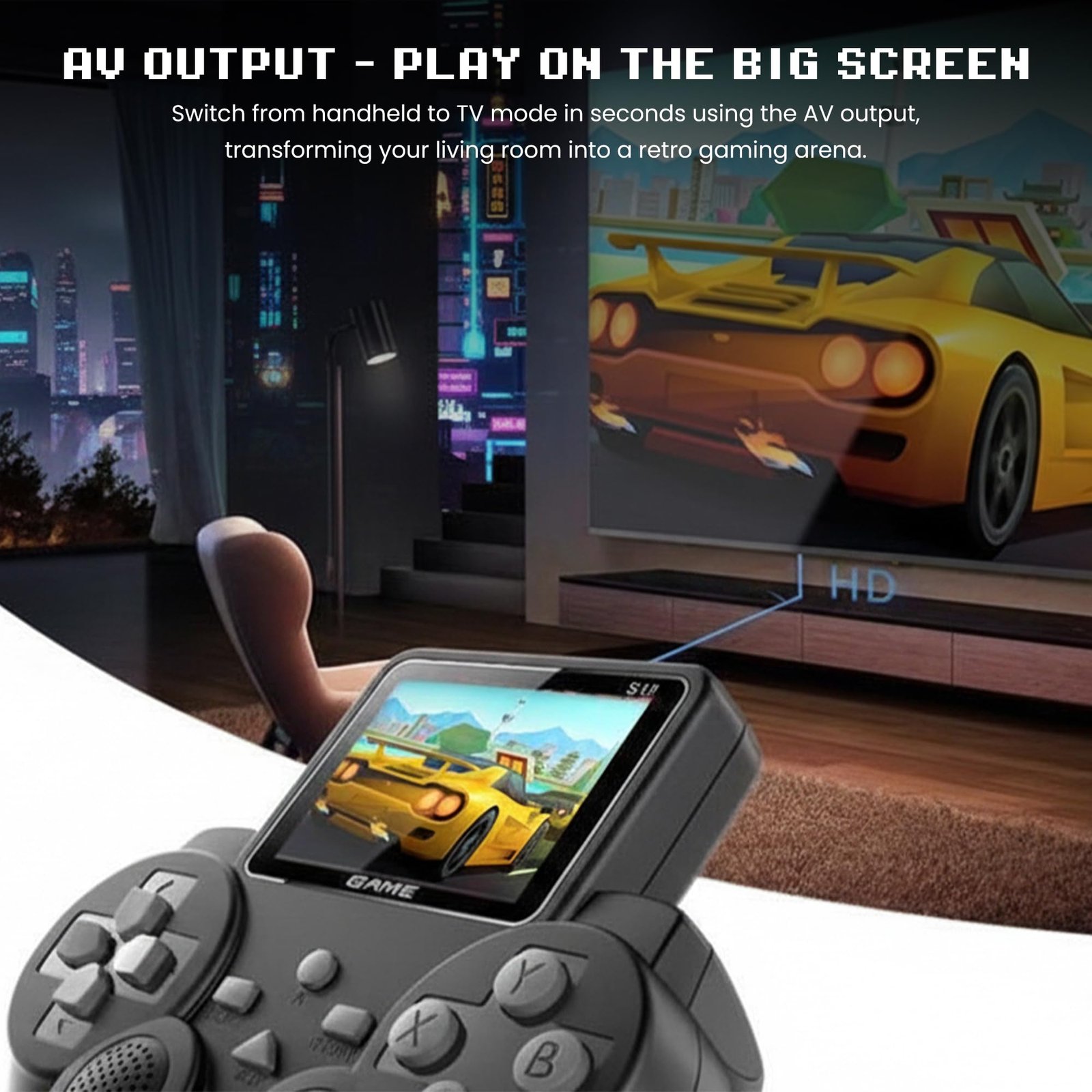 S10 Handheld Game Console with Wireless Controller | 520 Built-in Retro Games | Portable Mini Gaming Controller for PC | TV Output | Plug-and-Play Fun for Kids & Adults - Image 5